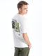 Crew Neck Short Sleeve Printed Combed Cotton Men's T-shirt